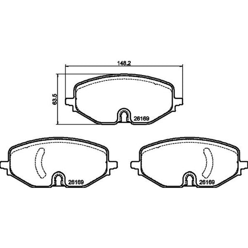 Mintex Front Brake Pad Set fits Audi A3 2019-2020