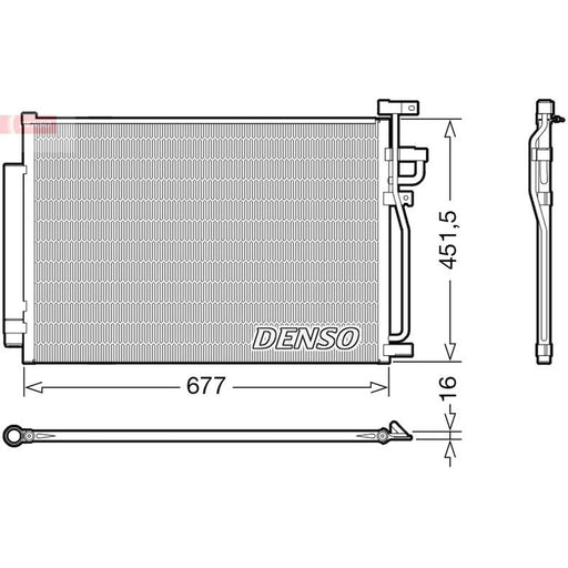 Denso Air Conditioning Condenser fits Chevrolet Captiva 2006-2018 2.4 3.0 3.2