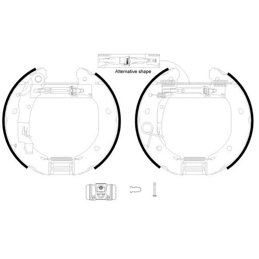 Mintex Brake Shoe Set Axle Kit fits Fiat Ducato 2006-2011