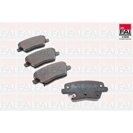 FAI Rear Brake Pad Set fits Hyundai I30 2016-2020 1.0 1.4 1.6