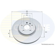 Comline 2 x Vented Front Brake Discs ADC1168V-x2