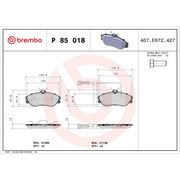Brembo 4 x Front Brake Pad Set fits Audi 100 C3 1984-1990 1.8 2.2 2.3 2.5