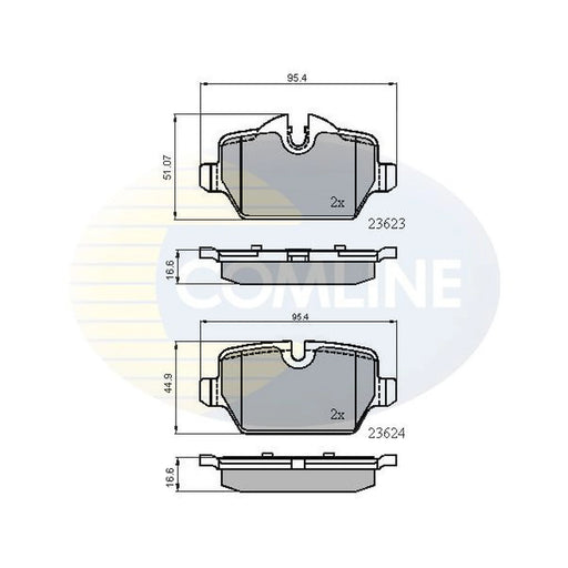 Comline Front & Rear Pads fits BMW 3 2004-2011