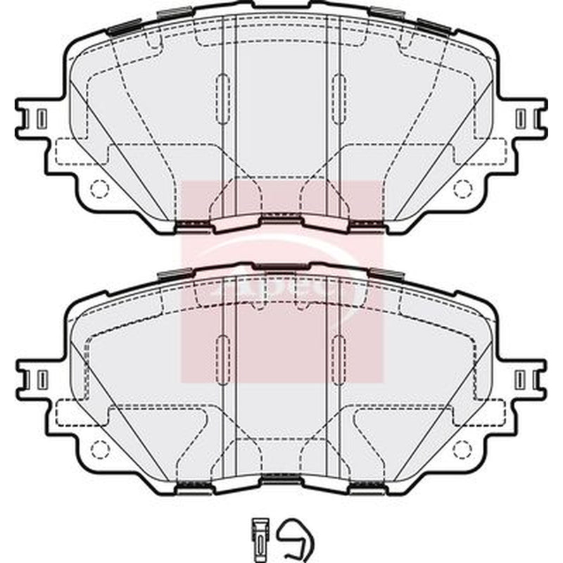 Apec Front Brake Pad Set fits Fiat 124 Spider 2016 on 1.4