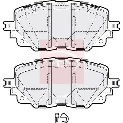 Apec Front Brake Pad Set fits Fiat 124 Spider 2016 on 1.4