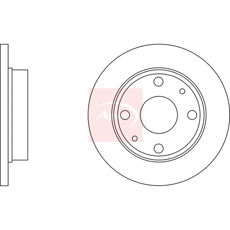 Apec Front Brake Solid Discs & Pads fits Daihatsu Trevis 2006 on 1.0