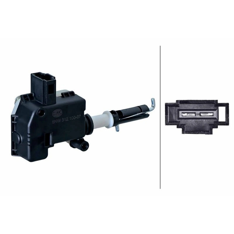Hella Central Locking Actuator fits Skoda Rapid 2012-2019 1.2 1.4 1.6