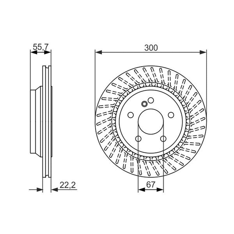 Bosch Front & Rear Brake Discs & Pads fits Mercedes-Benz S-Class 2005-2013