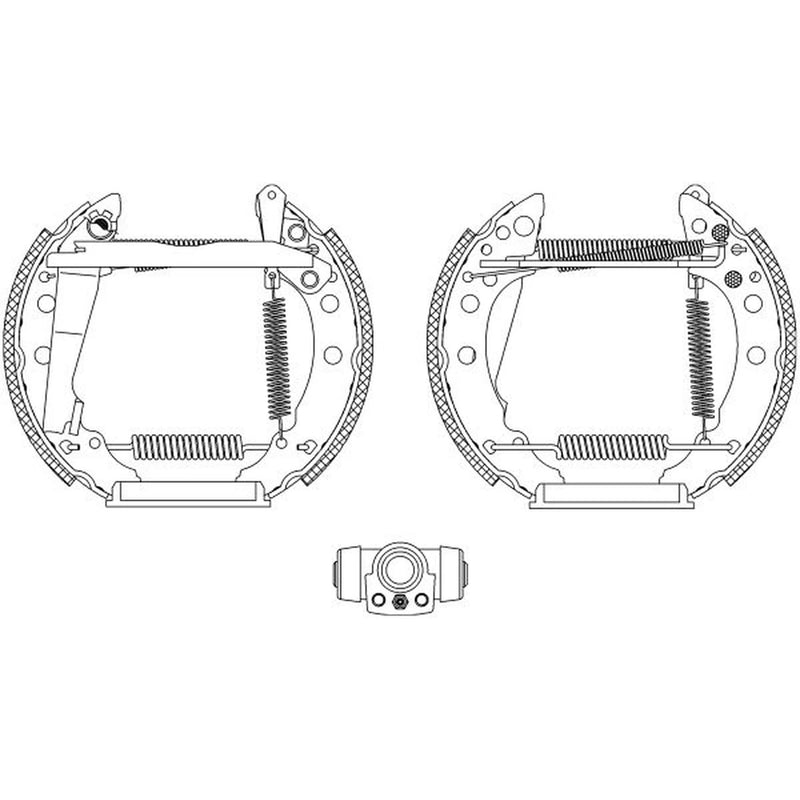 Mintex Brake Shoe Set Axle Kit fits Audi 80 B2 1986 on 1.8