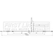 First Line Handbrake Cable Right Rear fits Ford Transit V363 Bus 2013-2024