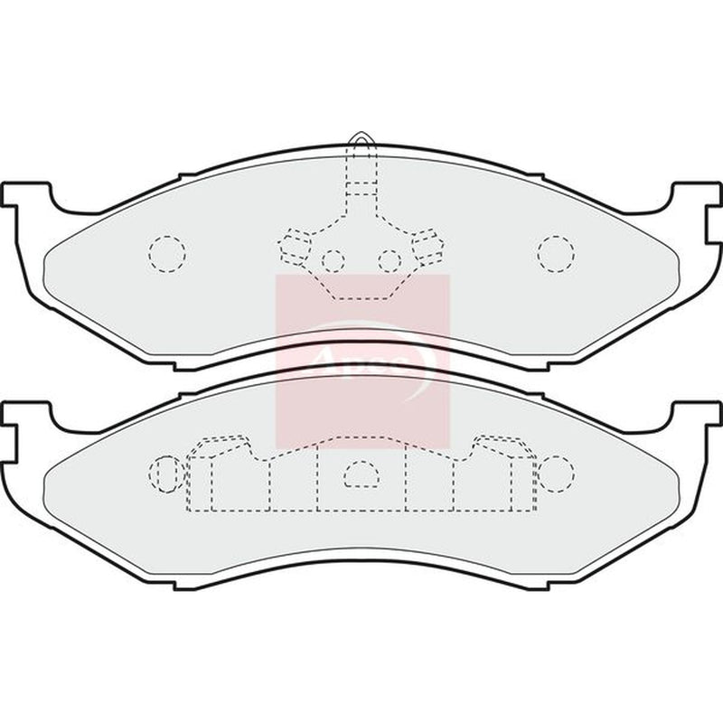Apec Front Brake Pad Set fits Jeep Cherokee 1984-2001 2.5 4.0