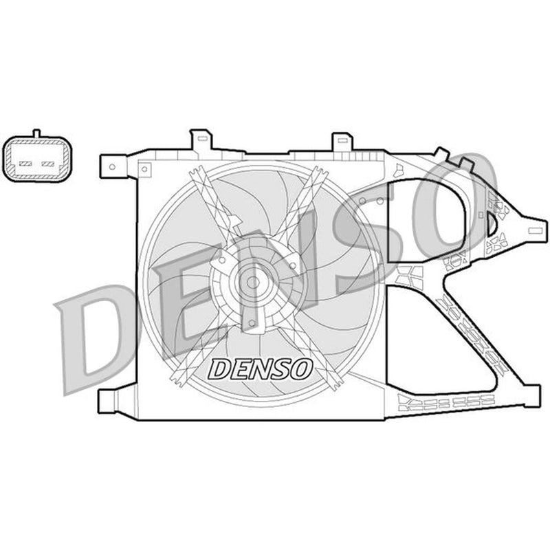 Denso Engine Cooling Fan fits Opel Corsa C 2000-2009 1.2