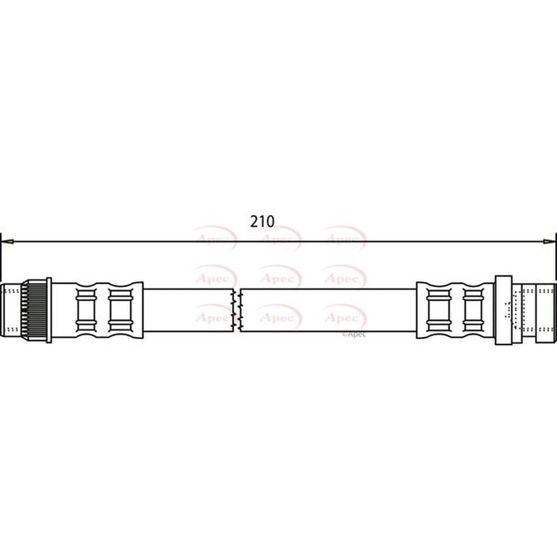 Apec Brake Hydraulic Hose Line Rear fits Renault Grand Scénic II 2004-2009