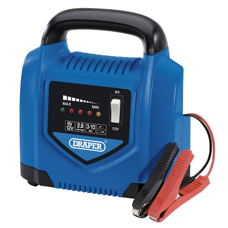 Draper 6V/12V Battery Charger, 2.8A 53047 Draper - Dynamic Drive