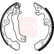 Apec Brake Shoe Set Axle Kit fits Ford Focus I 1998-2005 1.4 1.6 1.8 2.0