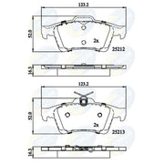Comline Front & Rear Brake Discs & Pads fits Ford Tourneo Courier B460 2014-2023