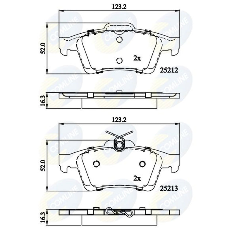 Comline Front & Rear Brake Discs & Pads fits Mazda 3 2006-2009 2.3