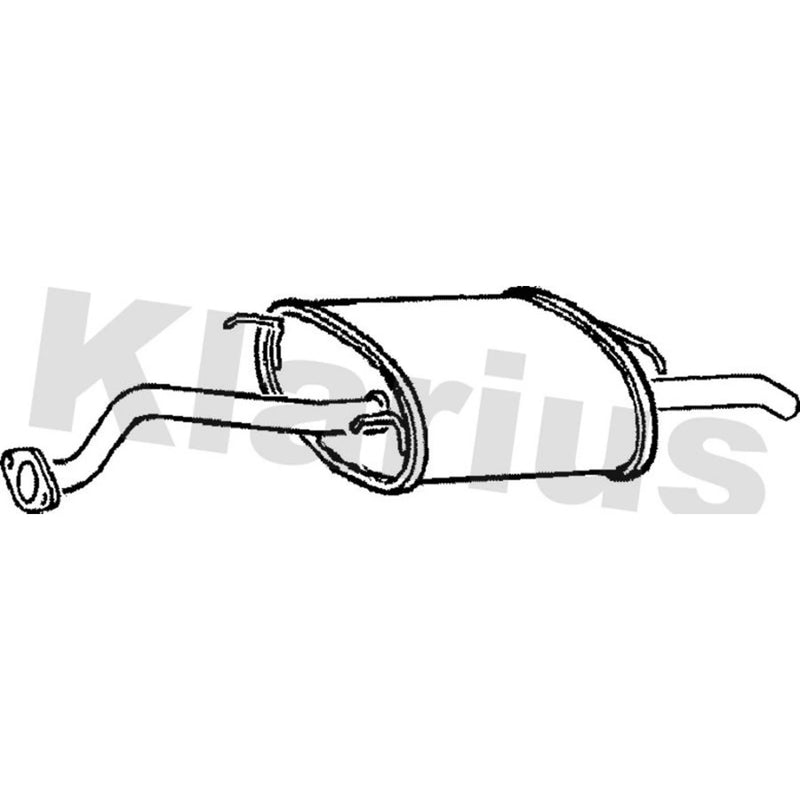 Klarius Box With Tail Pipe Rear fits Rover 45 I 2000-2005 1.6