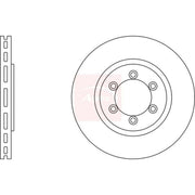 Apec 2 x Vented Brake Discs fits Ssangyong Rexton II 2002-2012 2.7 2.9 3.2