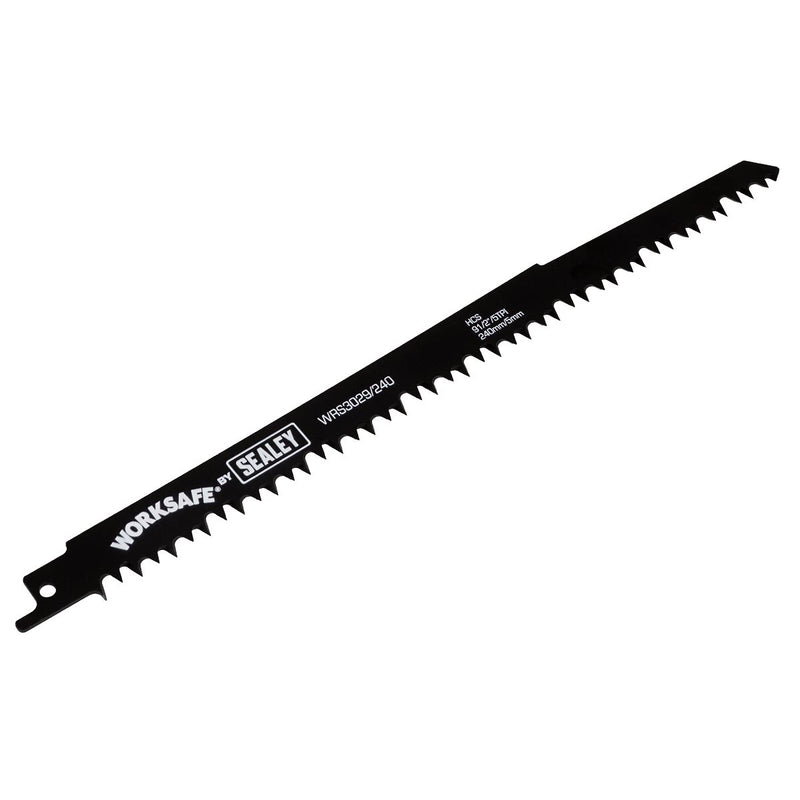 Sealey Reciprocating Saw Blade Wood 240mm 5tpi Pack of 5 WRS3029/240 Sealey - Dynamic Drive