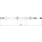 Apec Brake Hydraulic Hose Line Front fits Audi Q7 2015-2022 2.0 3.0