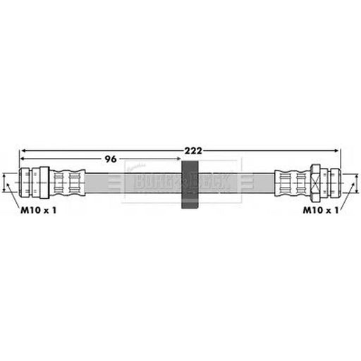 Borg & Beck Brake Hydraulic Hose Line inner BBH6658