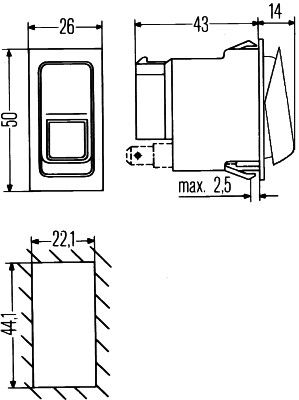 Hella 6FH 007 832-107 Switch