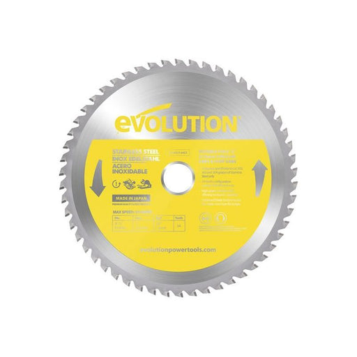 Evolution Stainless Steel Cutting Circular Saw Blade 210 x 25.4mm x 54T Evolution - Dynamic Drive