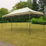 Dellonda 3x6m Pop-Up Gazebo Heavy Duty Carry Bag Rope Stakes & Weight Beige Dellonda - Dynamic Drive