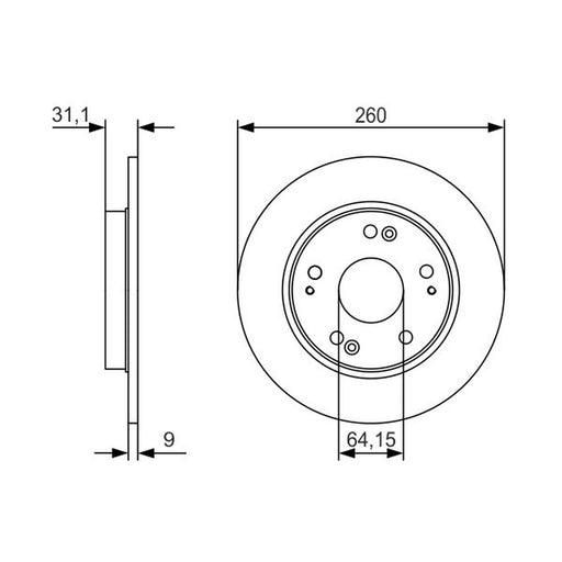 Bosch Front & Rear Brake Discs & Pads fits Honda Cr-Z 2010-2013 1.5