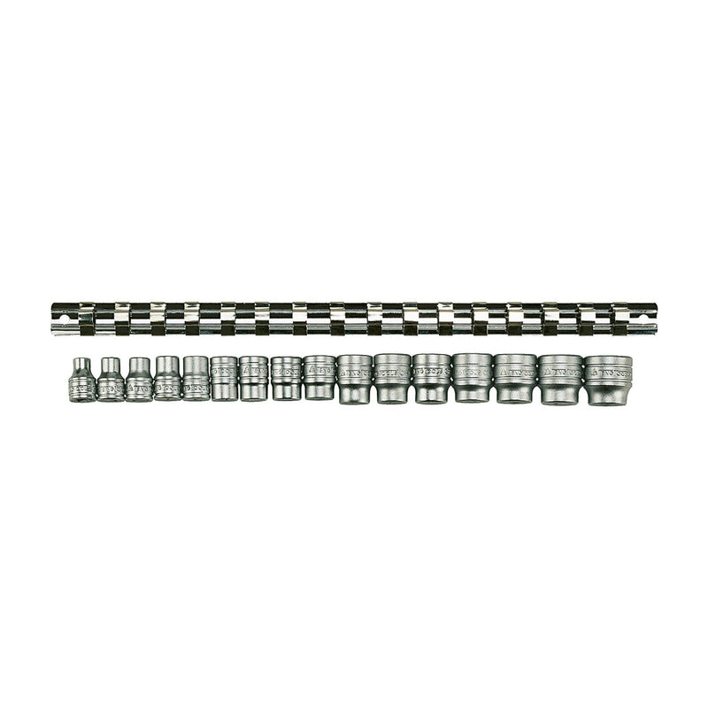 Teng Tools 3/8" Socket Clip Rail Set 6 pt 16 Pieces Teng Tools - Dynamic Drive