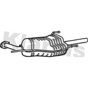 Klarius Box With Tail Pipe Rear fits Opel Astra F Classic 1998-2005 1.6