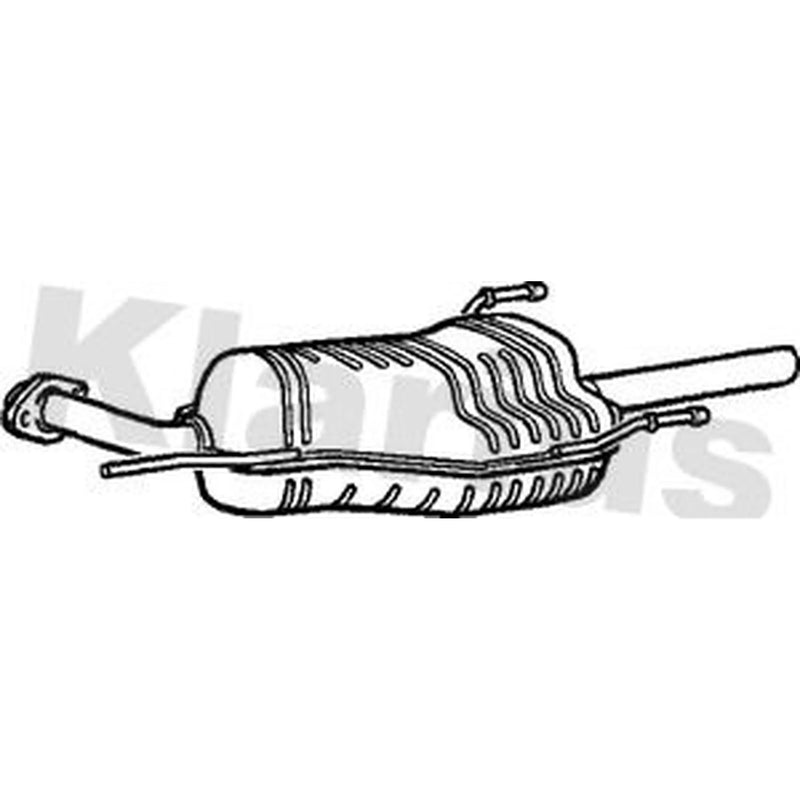 Klarius Box With Tail Pipe Rear fits Opel Astra F Classic 1998-2005 1.6