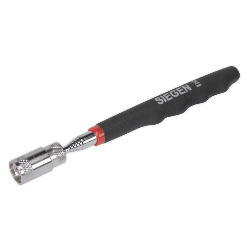 Sealey Heavy-Duty Magnetic Pick-Up Tool with LED 3.6kg Capacity S0903 Siegen by Sealey - Dynamic Drive