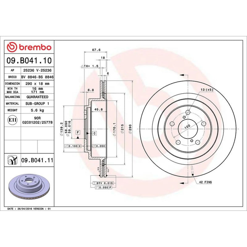 Brembo Rear Brake Discs & Pads fits Subaru Impreza 2000-2008 2.0 2.5