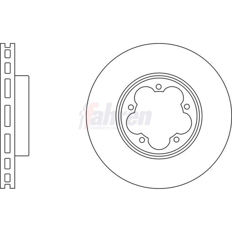 Fahren 2 x Front Brake Discs FBD6307-x2