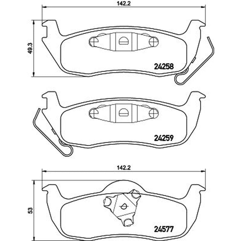 DON Rear Brake Pad Set fits Jeep Commander 2005-2010 3.0 3.7 4.7 5.7