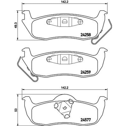 DON Rear Brake Pad Set fits Jeep Commander 2005-2010 3.0 3.7 4.7 5.7