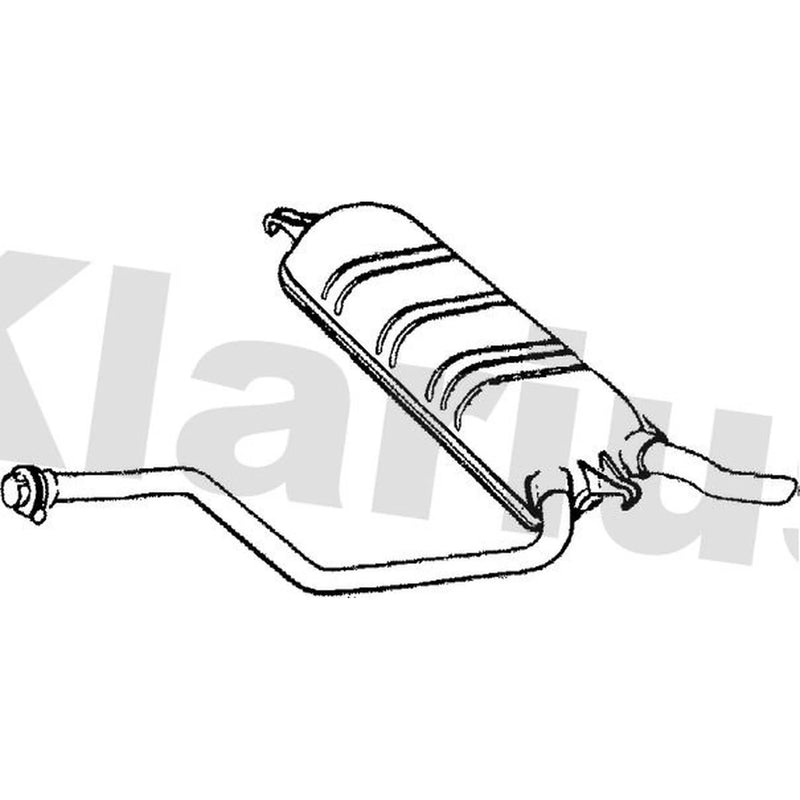 Klarius Box With Tail Pipe Rear fits Mercedes-Benz 124 T-Model 1985-1992