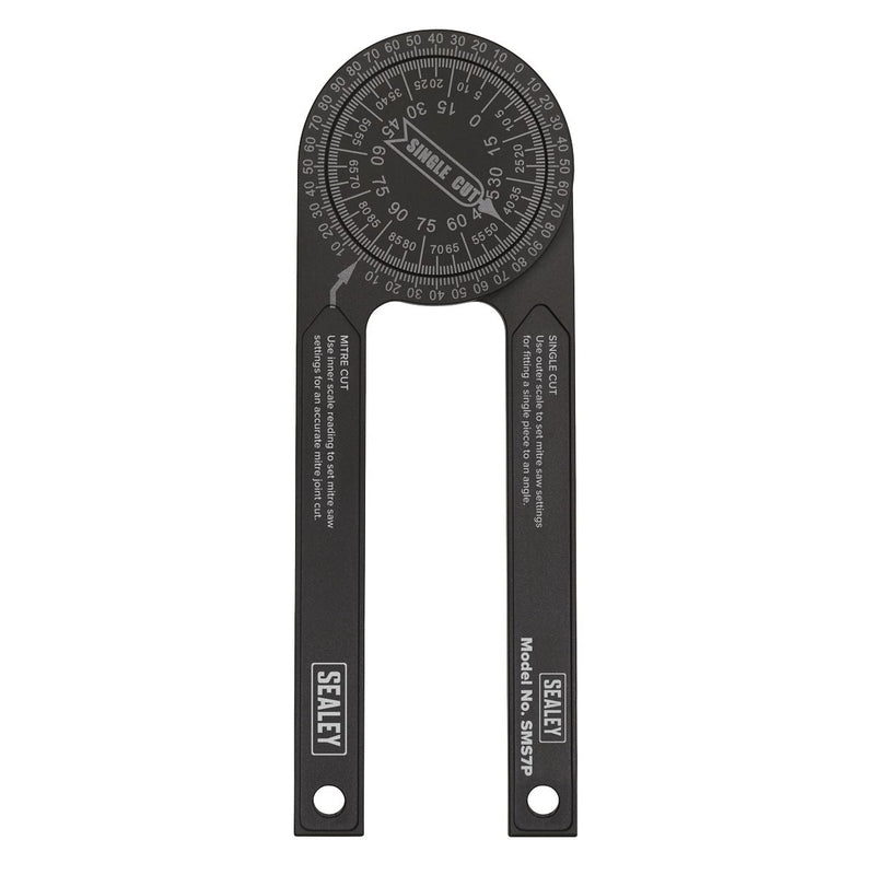 Sealey Mitre Saw Protractor Aluminium SMS7P Sealey - Dynamic Drive