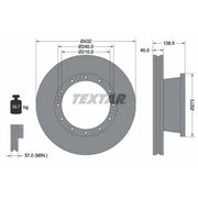 Textar 2 x Internally Vented Brake Discs 93142900
