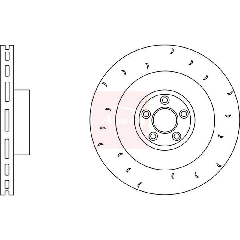 Apec 2 x / Brake Discs fits Jaguar Xk II 2006-2014 4.2 5.0