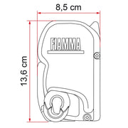 Fiamma F45S 260 PSA Deep Black Royal Grey Fiamma - Dynamic Drive