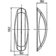 Hella End-Outline Marker Lamp Lateral Mounting 2XS 008 479-011 X 830 180 206
