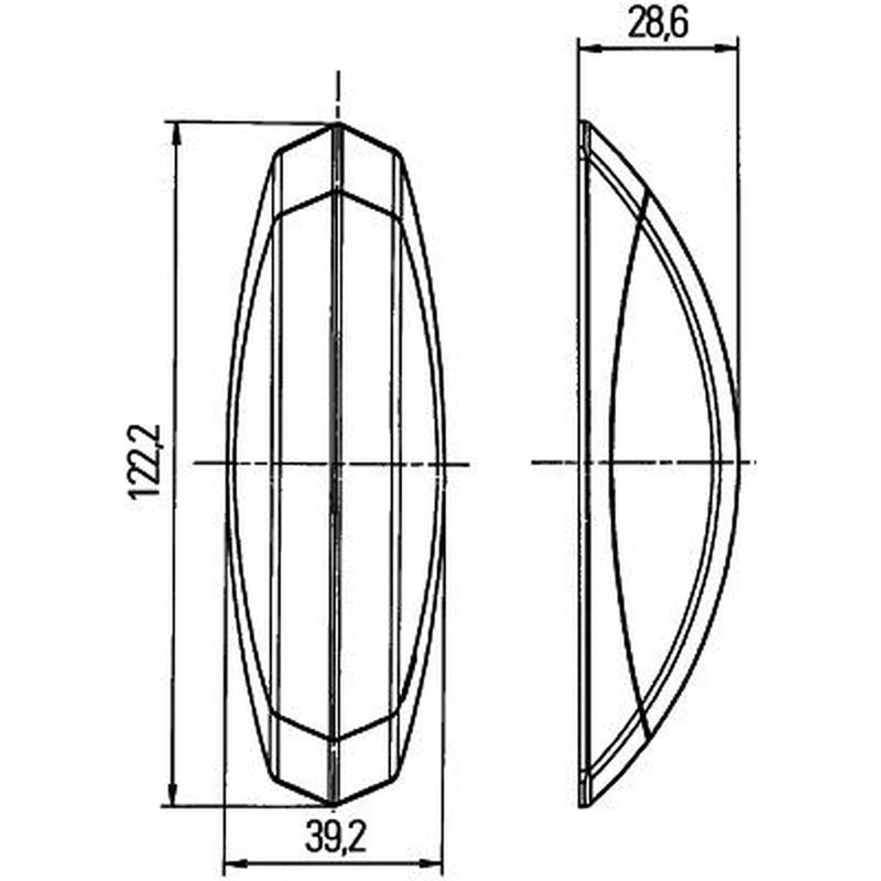 Hella Outline Marker Lh Red White MG Lateral Mounting 2XS 008 479-081 003 820