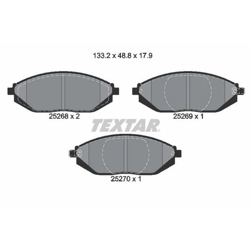 Textar Front Brake Pad Set 2526801