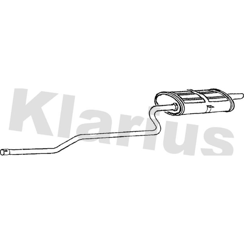 Klarius Box With Tail Pipe Rear fits Toyota Corolla Compact 1997-1999 1.4