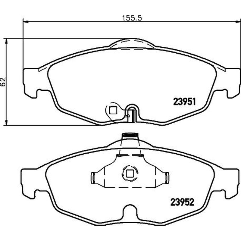Mintex Front Brake Pad Set fits Chrysler Sebring 2001-2007 2.0 2.4 2.7