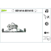 Valeo Electric Window Regulator Lifter Left Front 851414