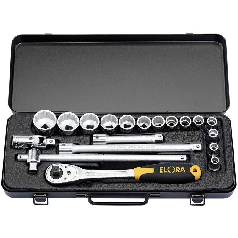 Draper Metric Socket Set, 1/2" Sq. Dr. (19 Piece) 15356 Draper - Dynamic Drive